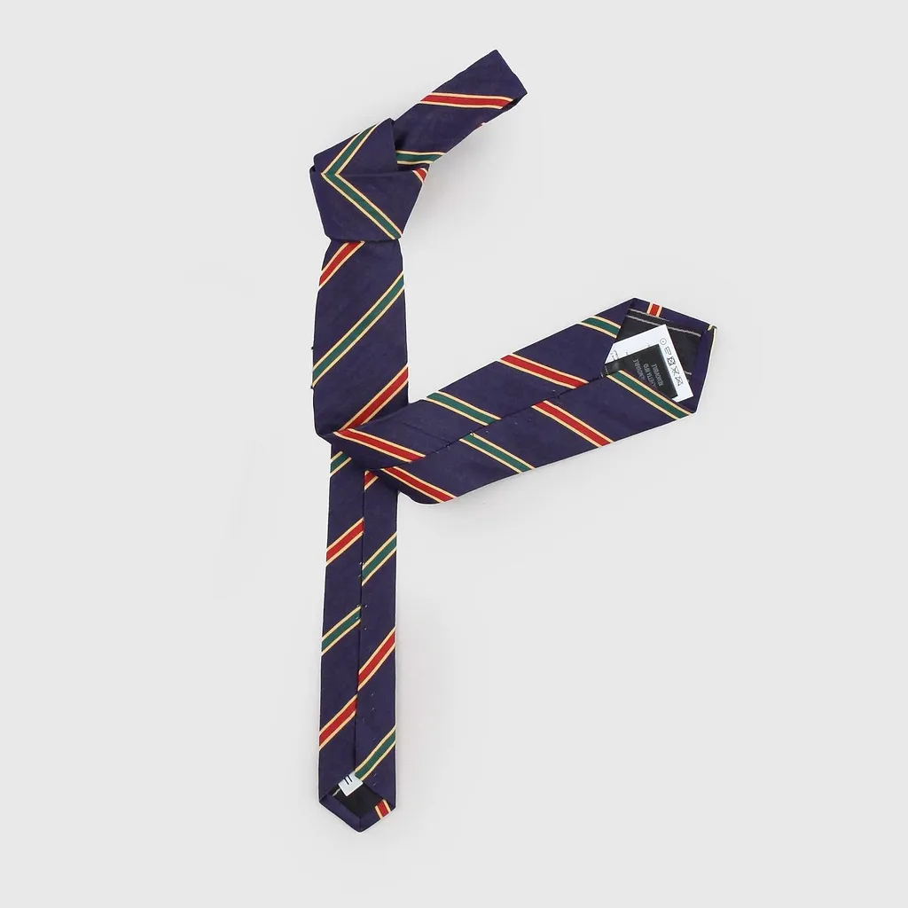 Etro Kids Diagonal-Stripe Logo Patch Tie