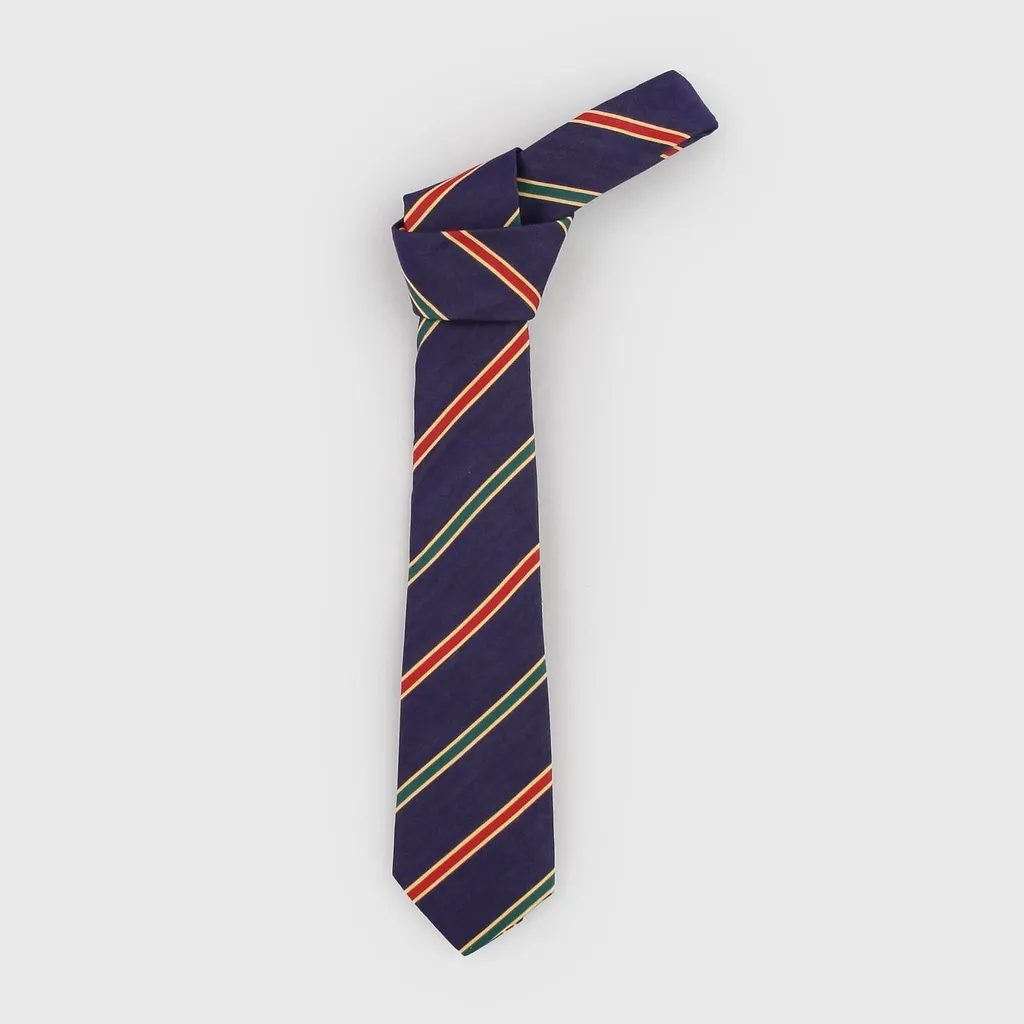 Etro Kids Diagonal-Stripe Logo Patch Tie