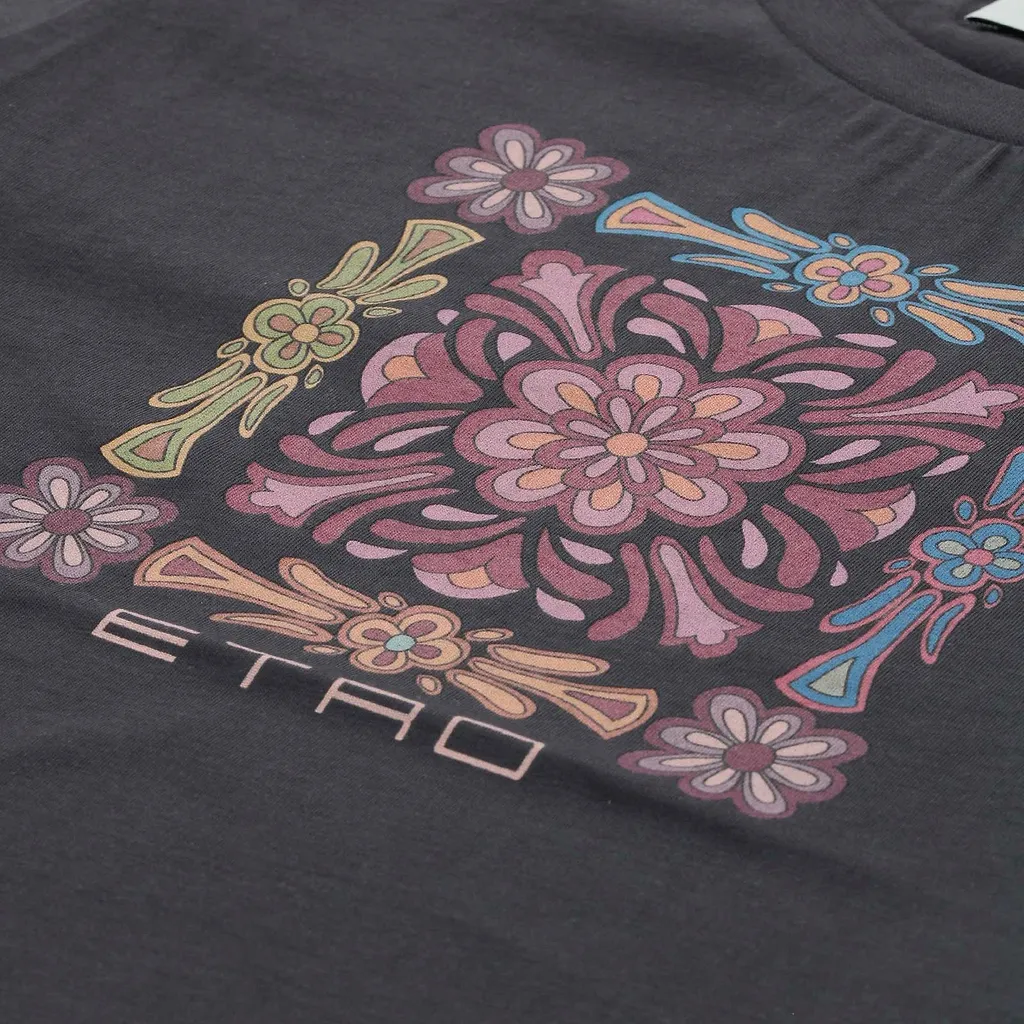 Etro Kids Floral-Printed Short-Sleeved T-Shirt
