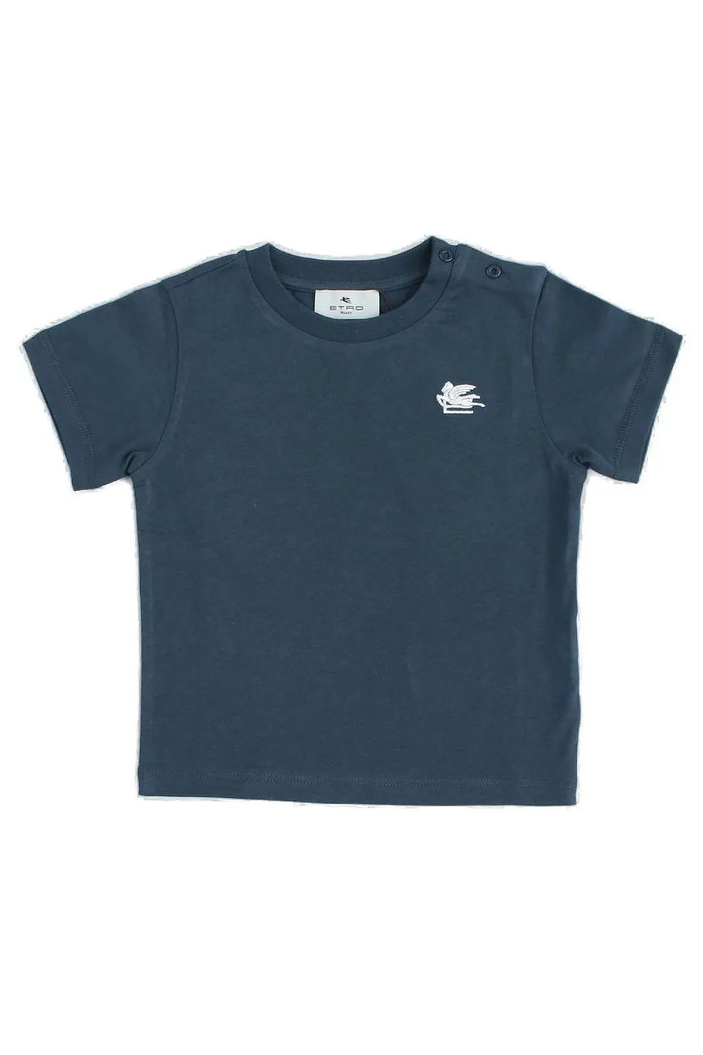 Etro Kids Logo Embroidered Crewneck T-Shirt