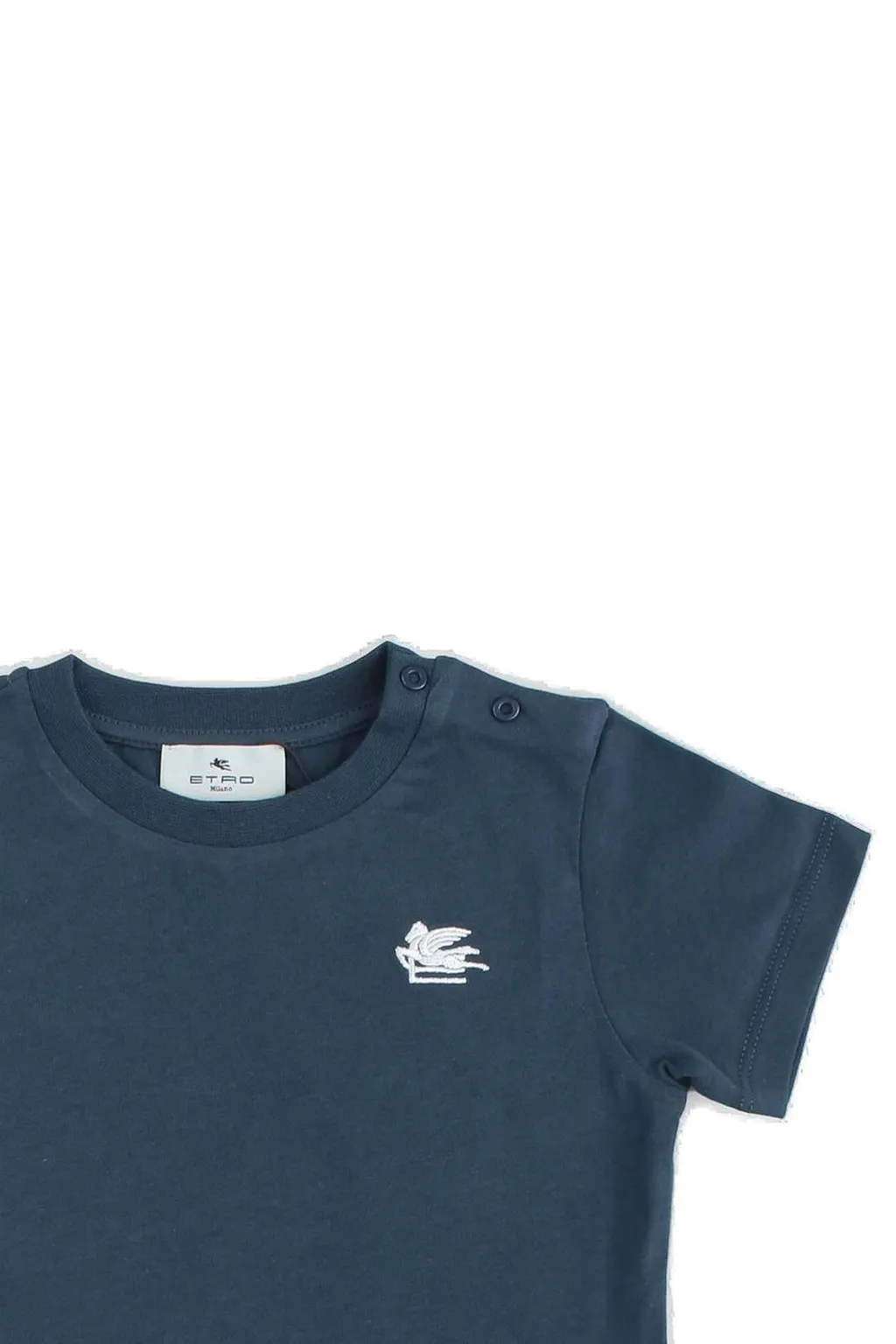 Etro Kids Logo Embroidered Crewneck T-Shirt