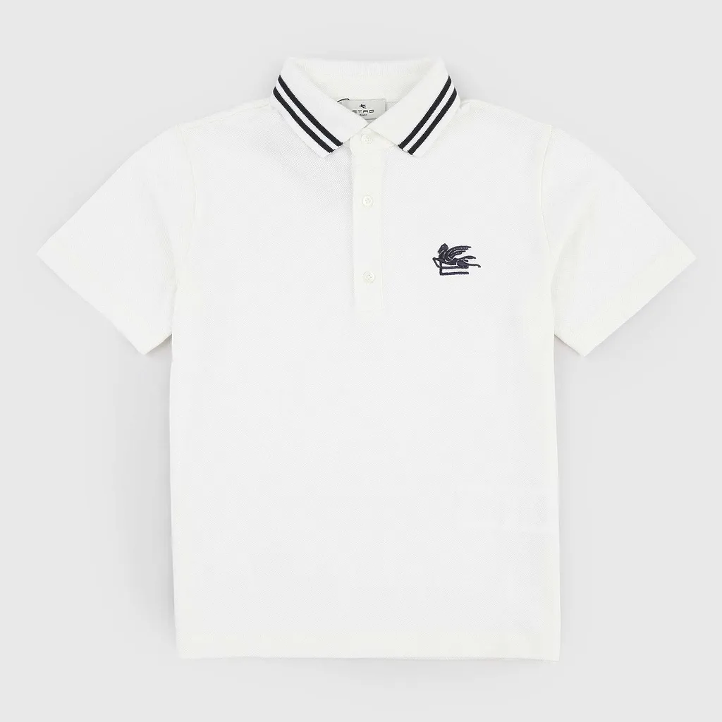 Etro Kids Logo Embroidered Short-Sleeved Polo Shirt