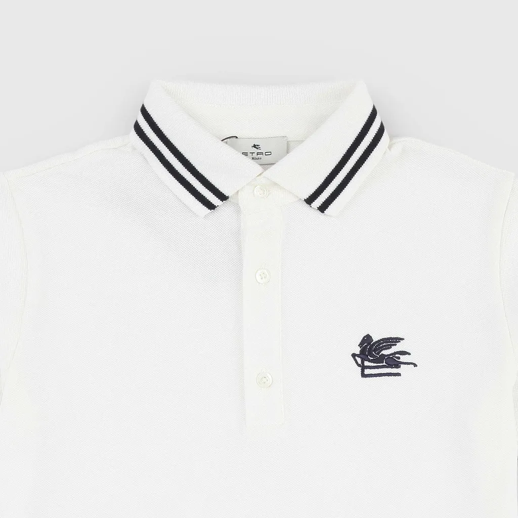 Etro Kids Logo Embroidered Short-Sleeved Polo Shirt