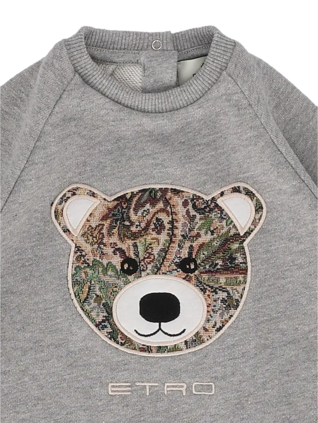 Etro Kids Teddy Bear Motif Long Sleeve Jumpsuit
