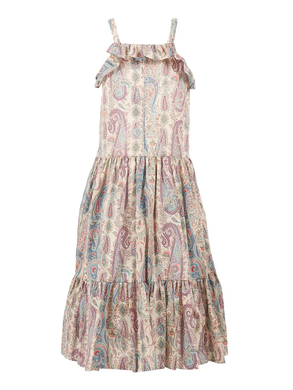 Paisley Print Muslin Long Dress