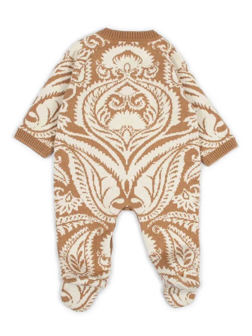 Paisley Printed Knitted Babygrow Set