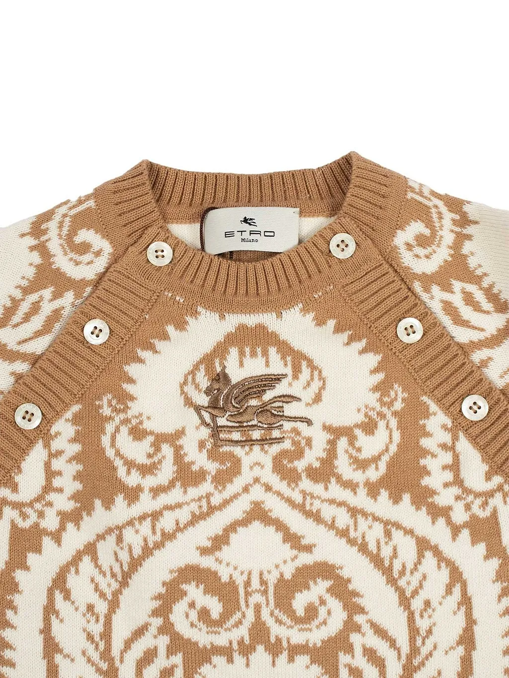 Paisley Printed Knitted Babygrow Set