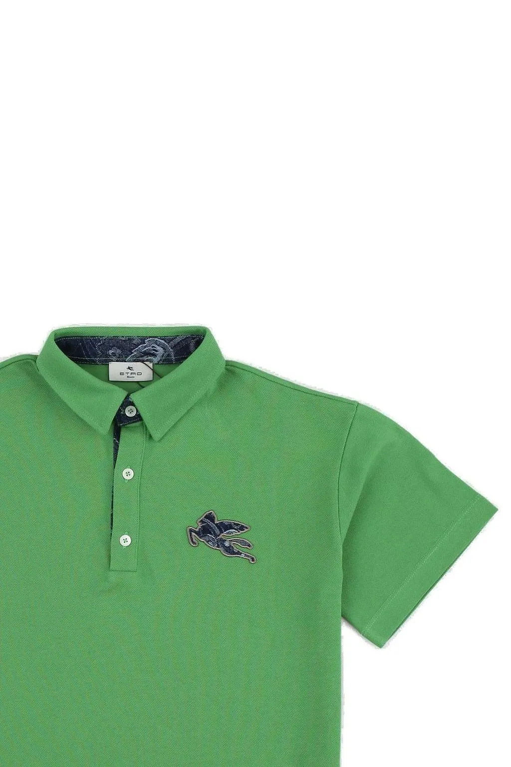Etro Kids Pegaso Pique Polo Shirt