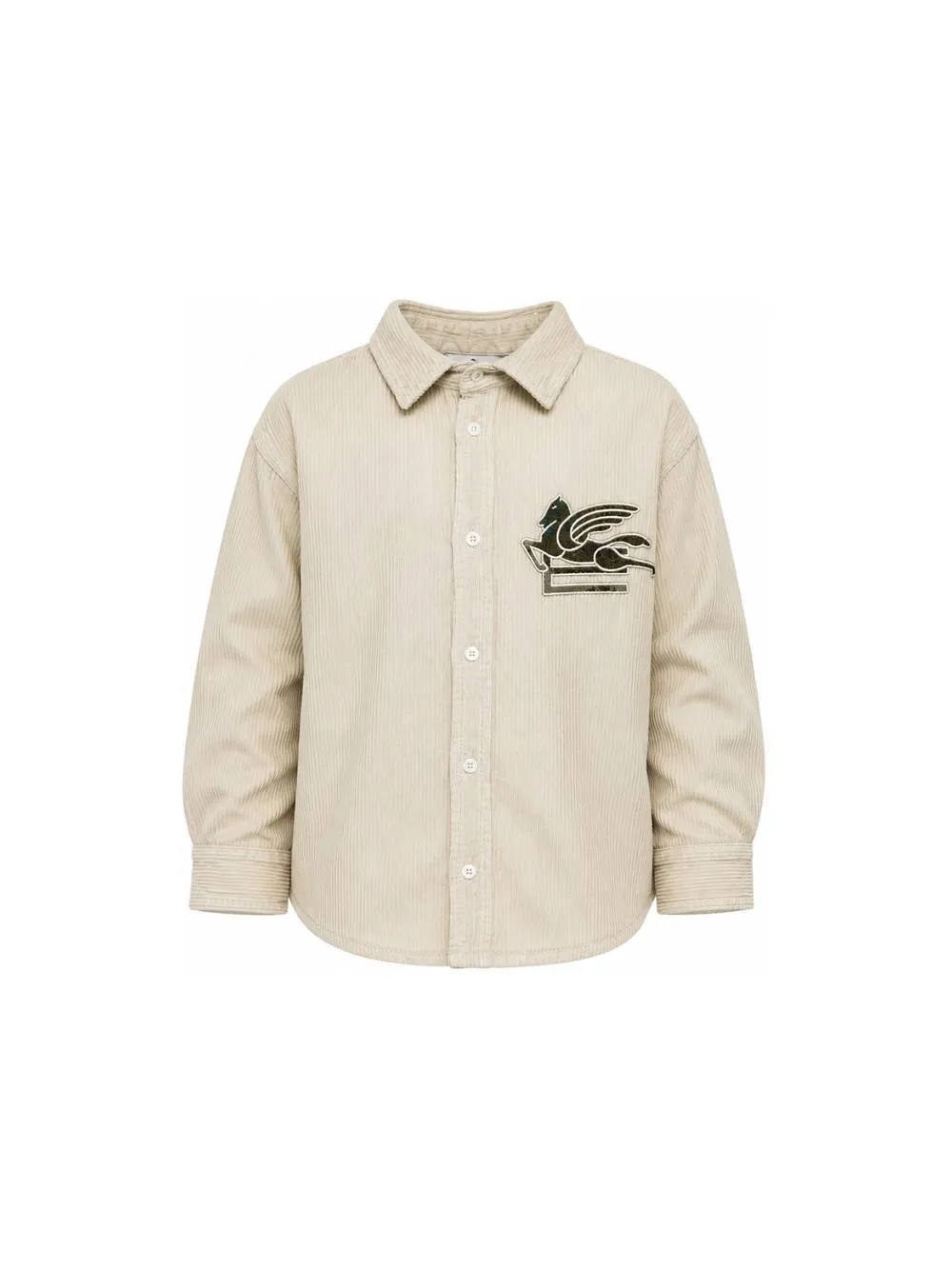 Etro Kids Pegasus-Embroidered Corduroy Shirt