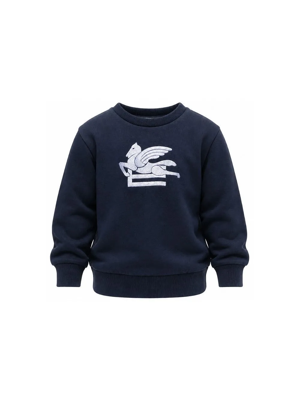 Pegasus-Embroidered Crewneck Sweatshirt