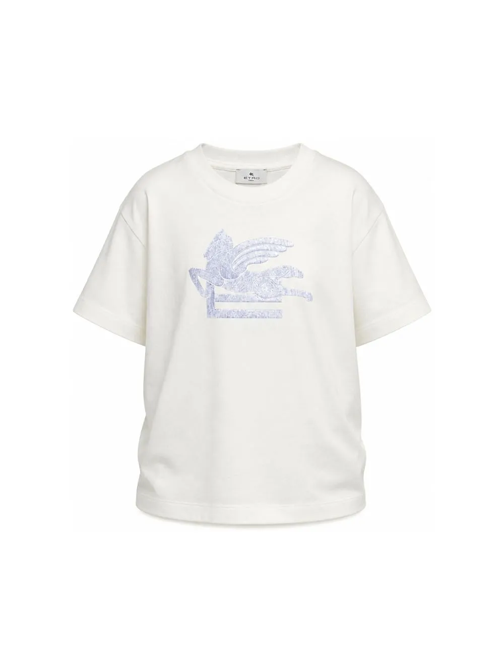 Etro Kids Pegasus-Embroidered Crewneck T-Shirt