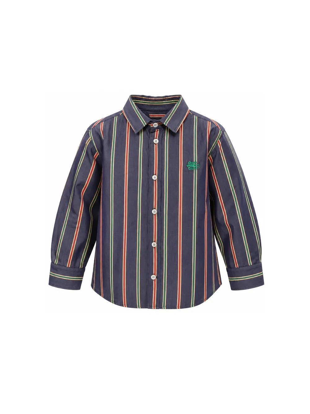 Etro Kids Pegasus-Embroidered Striped Shirt
