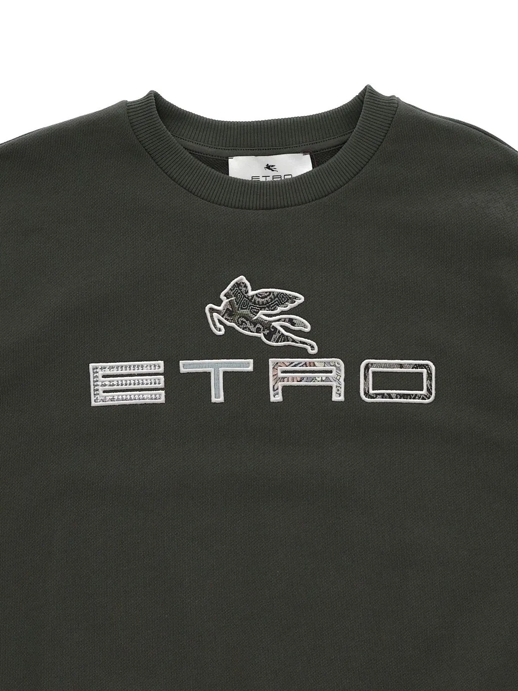 Etro Kids Pegasus-Embroidered Crewneck Sweatshirt