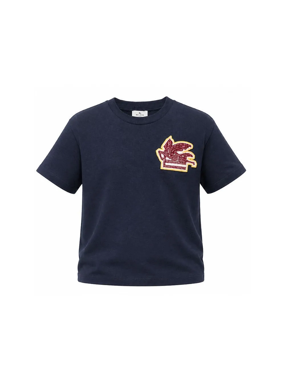 Etro Kids Pegasus Patch Crewneck T-Shirt