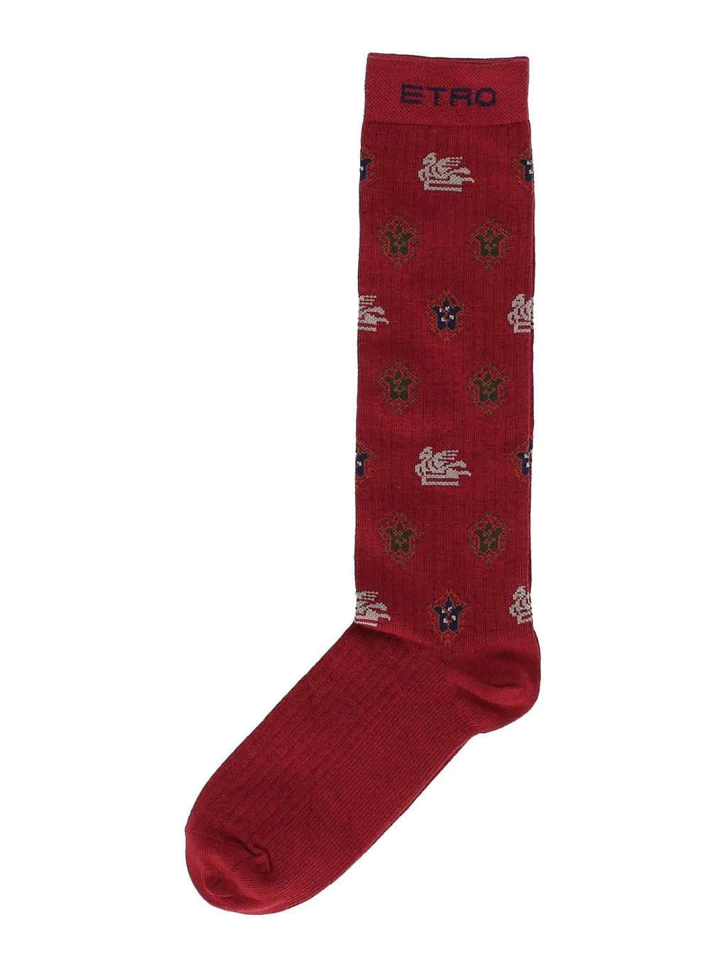 Pegasus-Patterned Knitted Socks