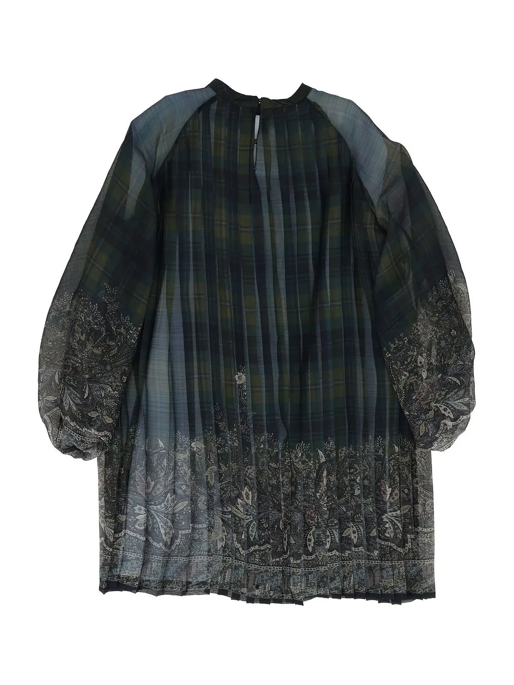Pleated Crewneck Dress