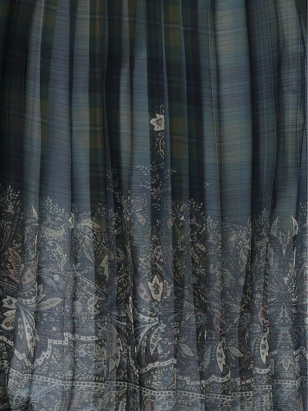 Pleated Crewneck Dress