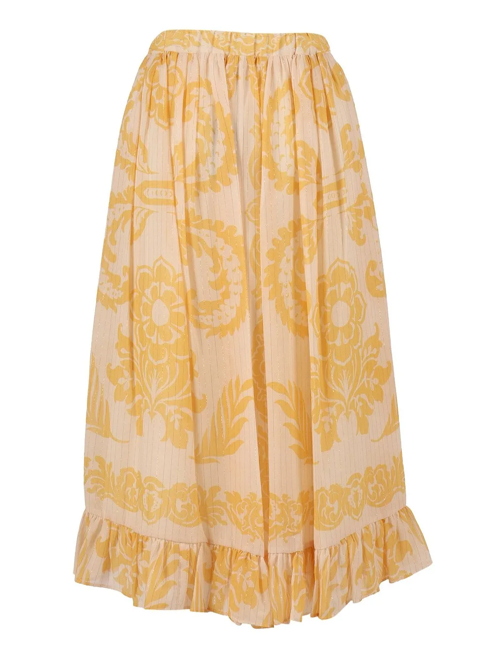 Etro Kids Placed Floral Printed Georgette Maxi Skirt