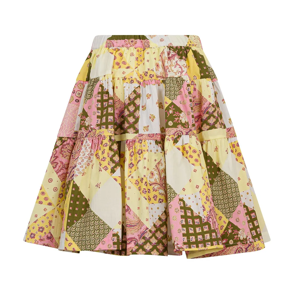 Etro Kids Printed Pleated Skirt