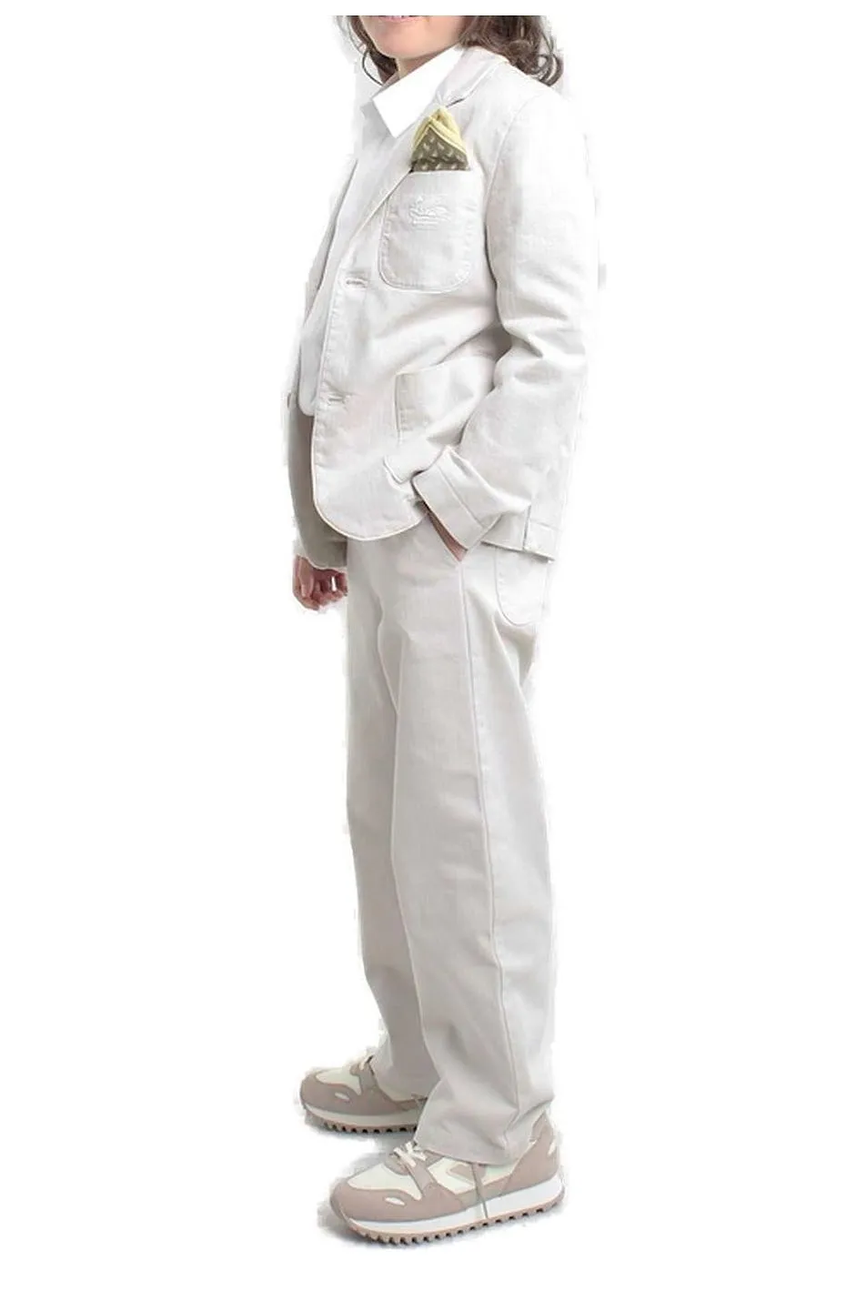 Etro Kids Single Breasted Jacket And Pants Suit