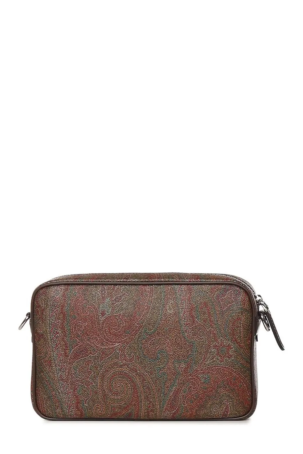 Paisley Patterned Zip-Up Messenger Bag