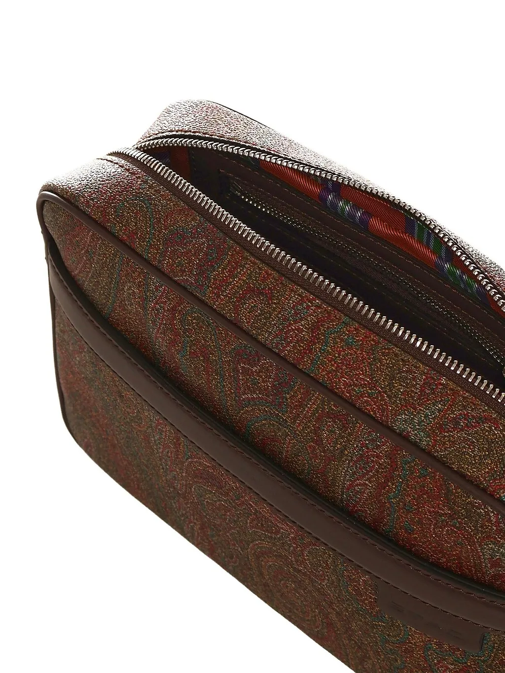 Paisley Patterned Zip-Up Messenger Bag