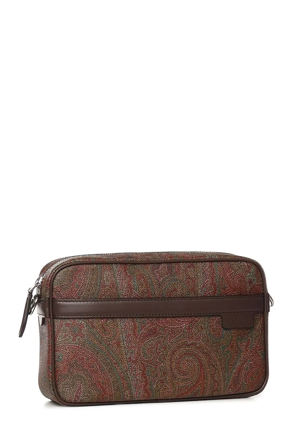 Paisley Patterned Zip-Up Messenger Bag