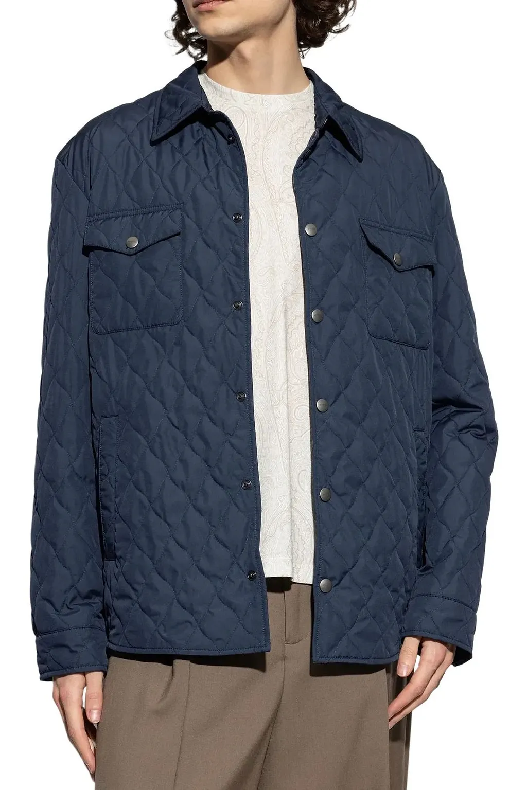 Etro Quilted Snap-Button Jacket
