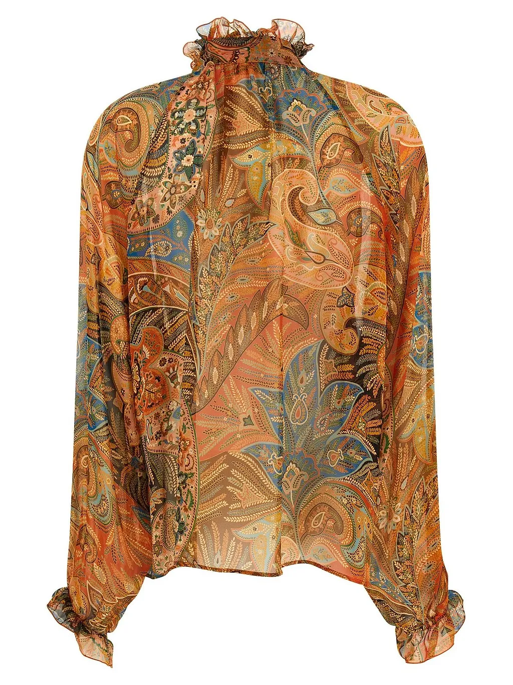 Etro Paisley Ruffled Blouse