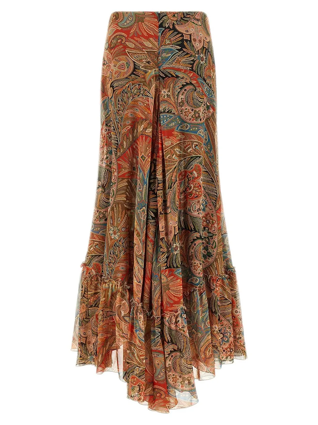 Etro Paisley Ruffled Maxi Skirt