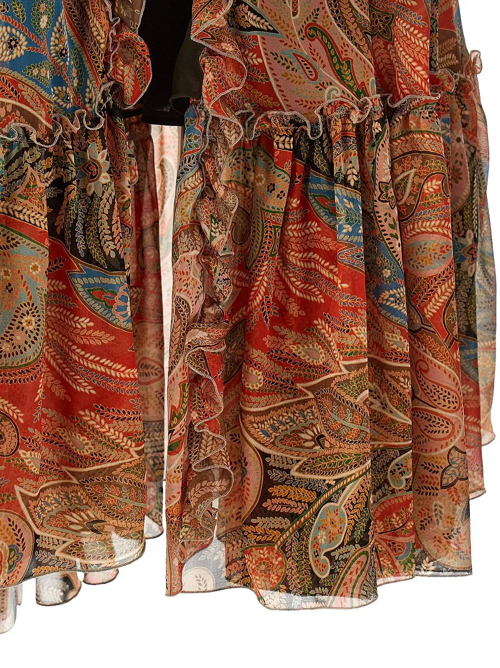 Etro Paisley Ruffled Maxi Skirt