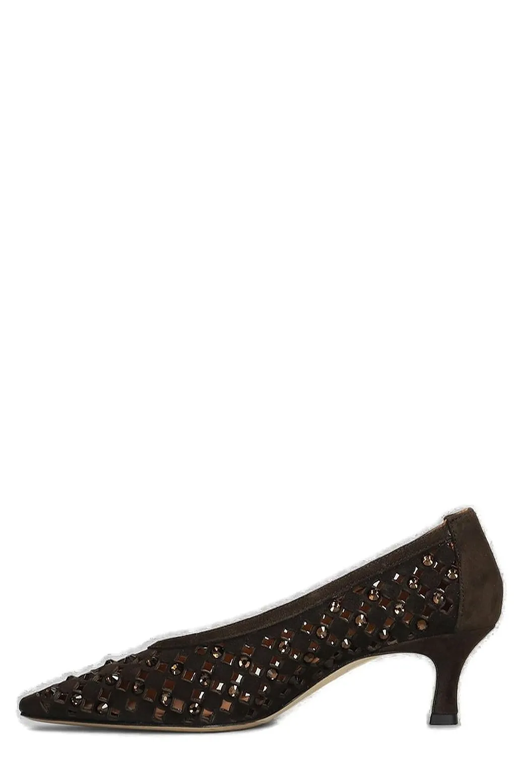 Evaluna Studded Pointed Toe Pumps