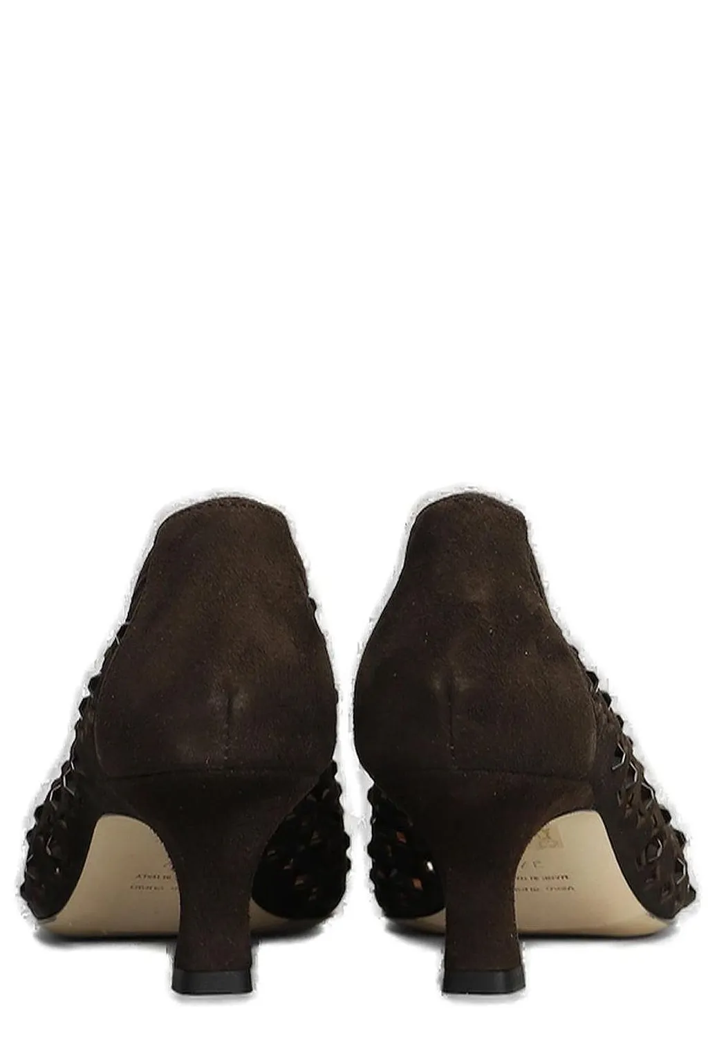 Evaluna Studded Pointed Toe Pumps