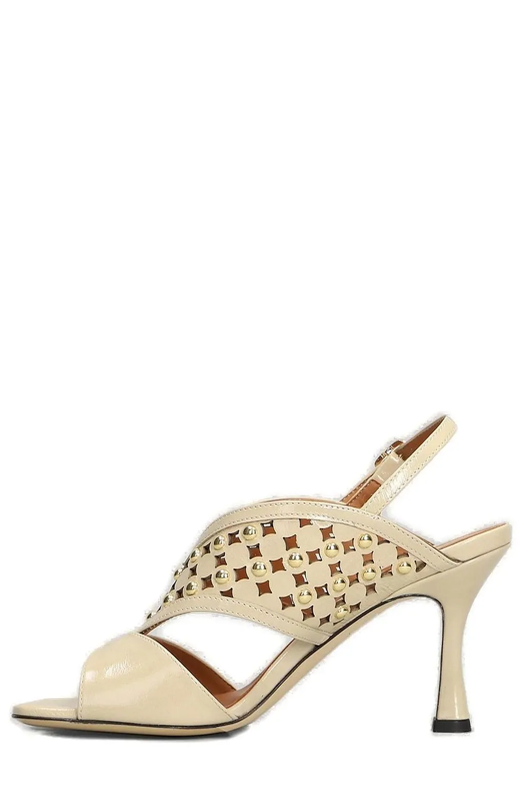 Evaluna Studded Heeled Sandals