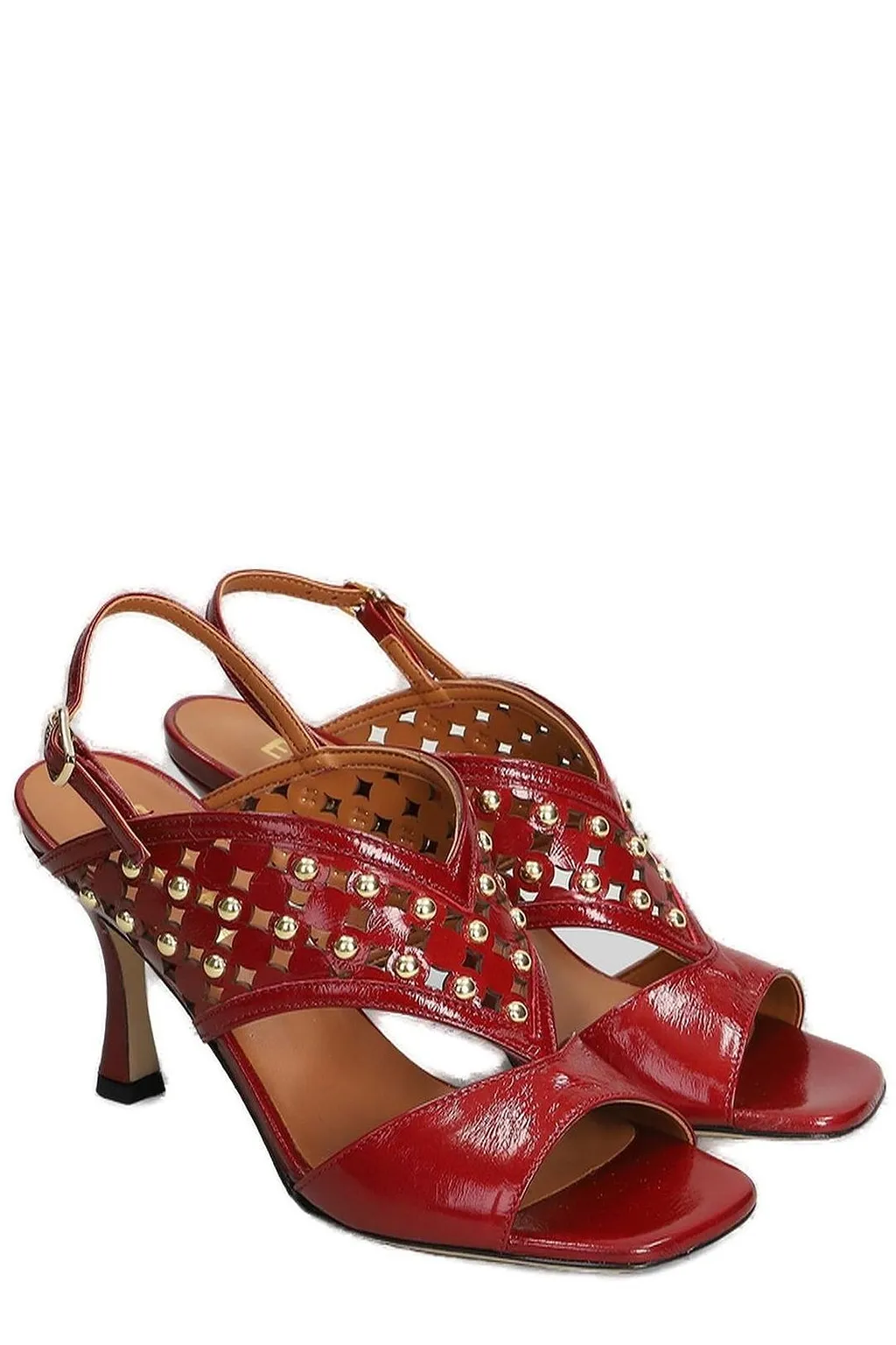Evaluna Studded Heeled Sandals