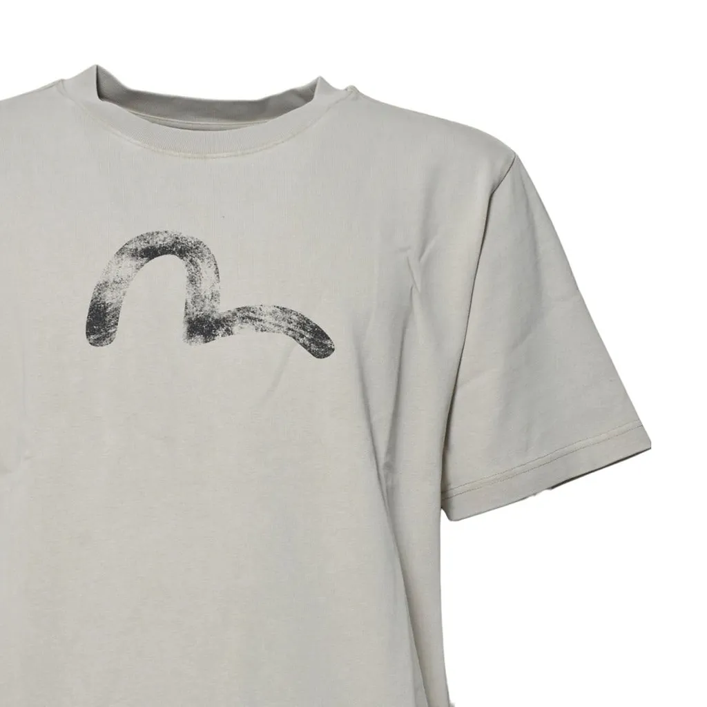 Evisu Seagull Print Wide-Cut Casual T-Shirt
