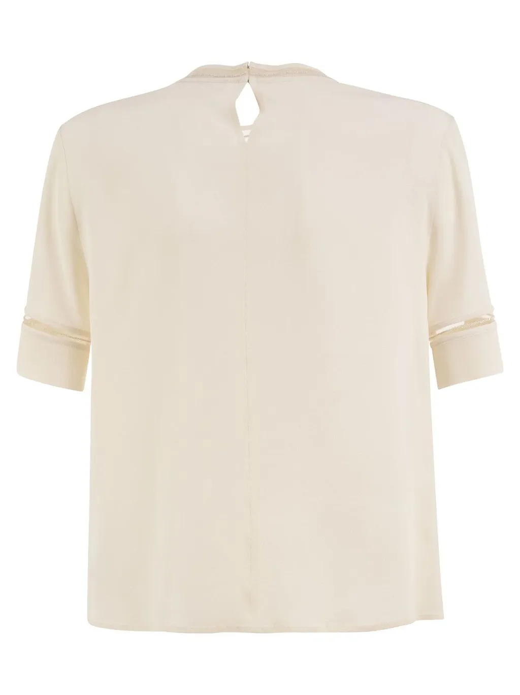 Fabiana Filippi Short Sleeve Crewneck Blouse