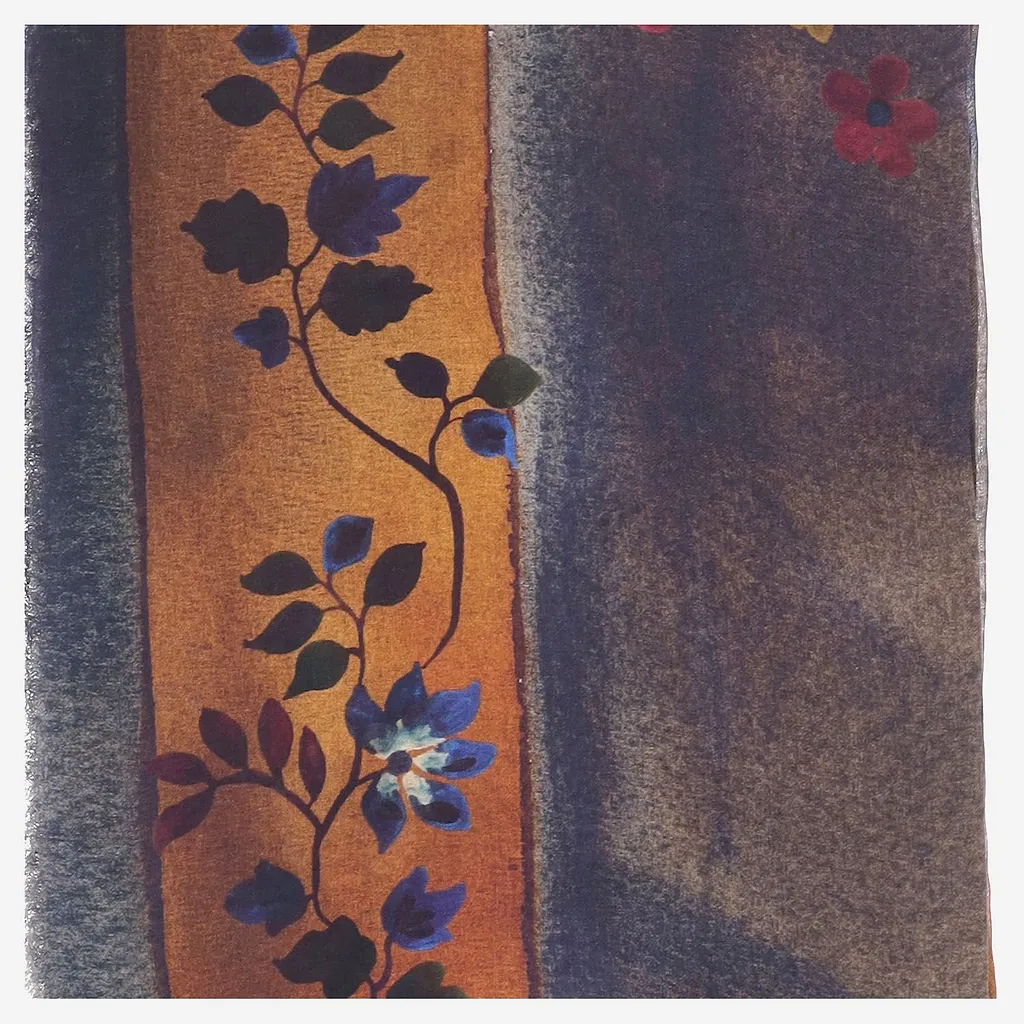 Floral Pattern Rectangular Scarf