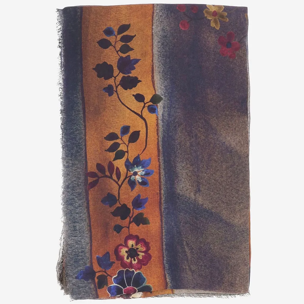 Floral Pattern Rectangular Scarf