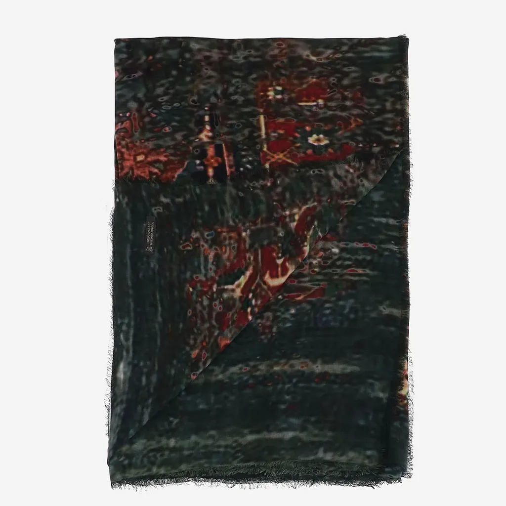 Fringed Patterned Scarf