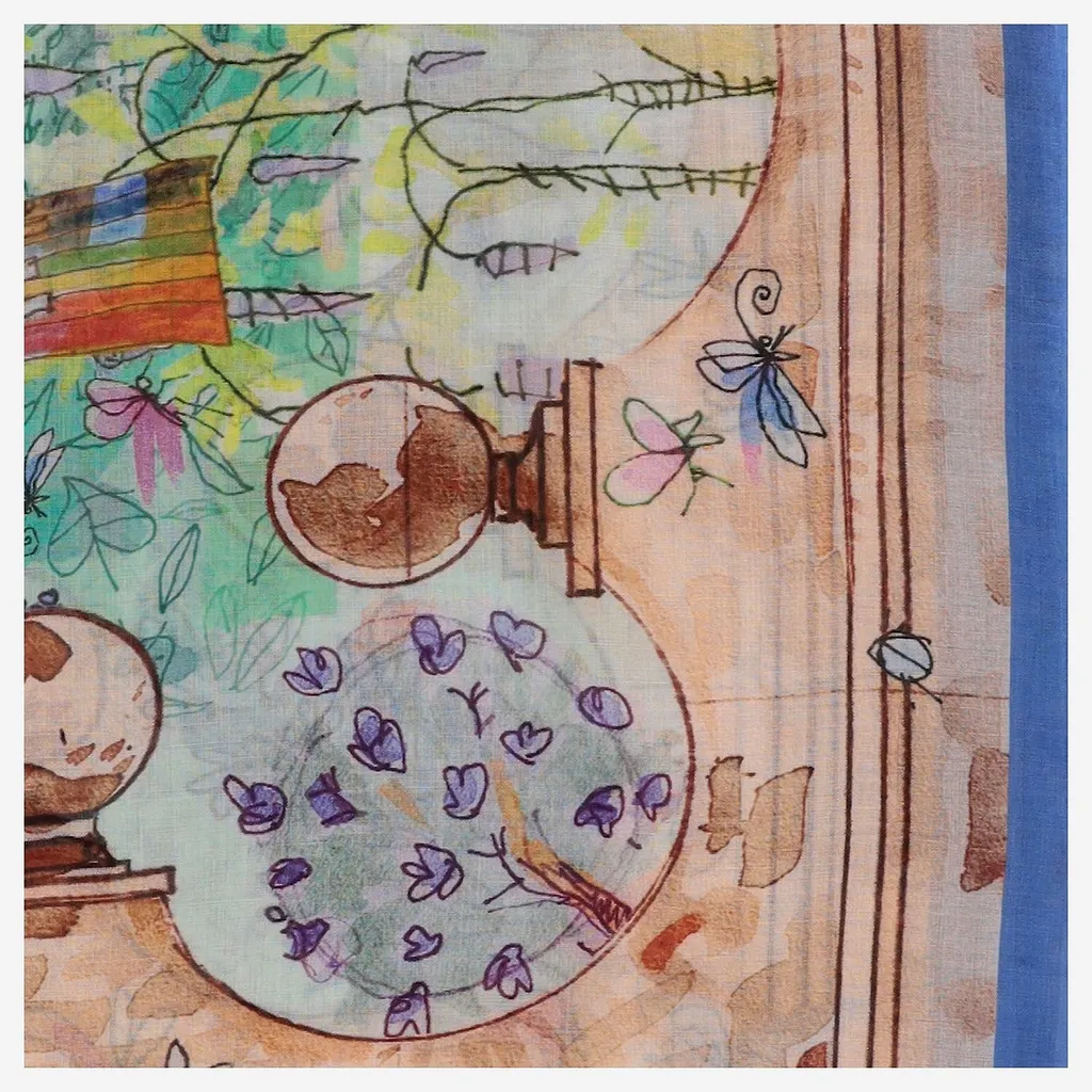 Faliero Sarti Illustrated Rectangular Scarf