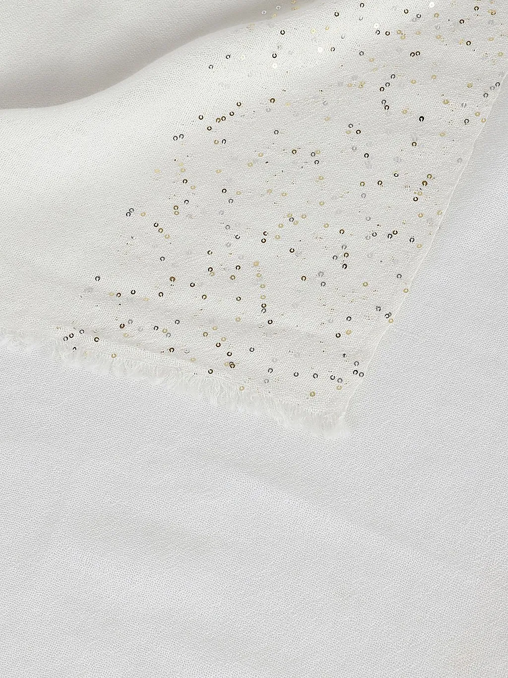 Sequined Fringed Scarf