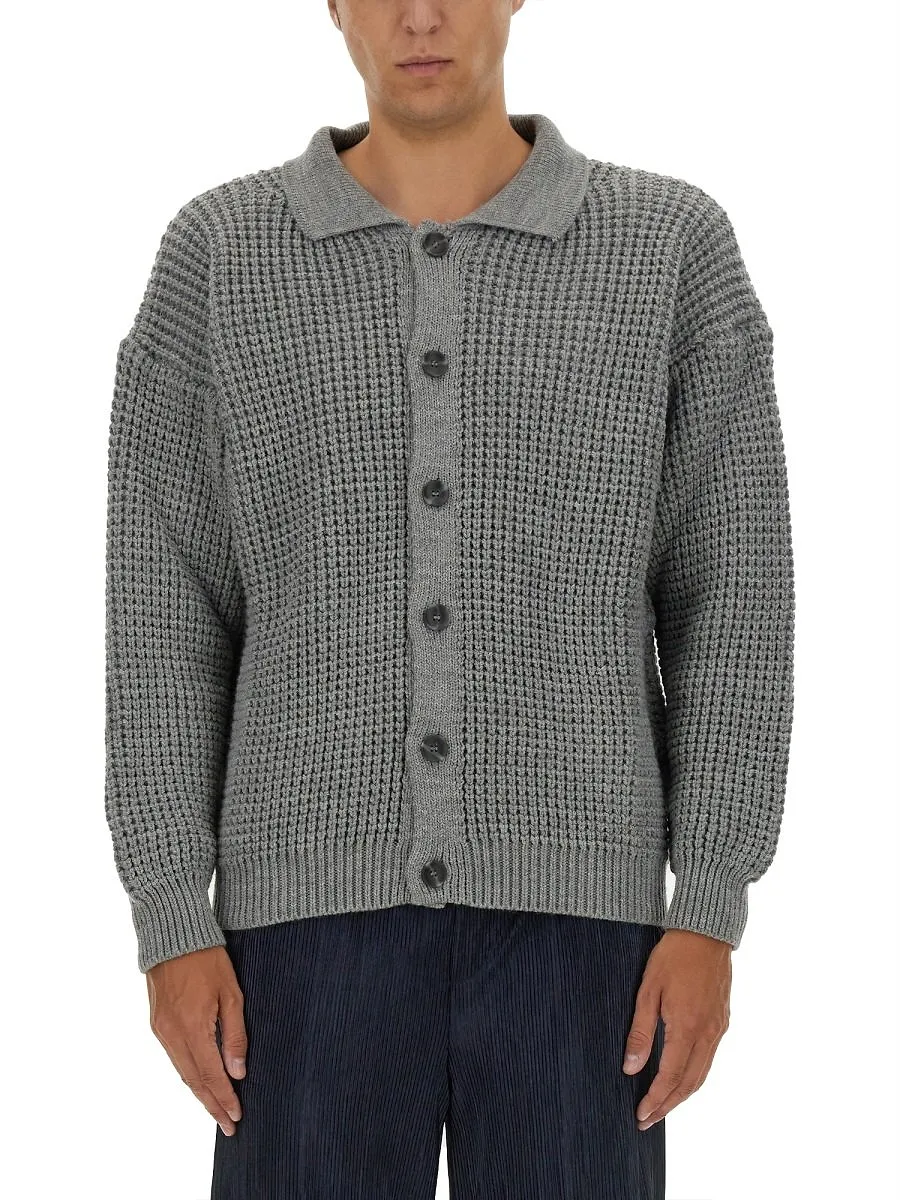 Family First Polo Knit Cardigan Sweater