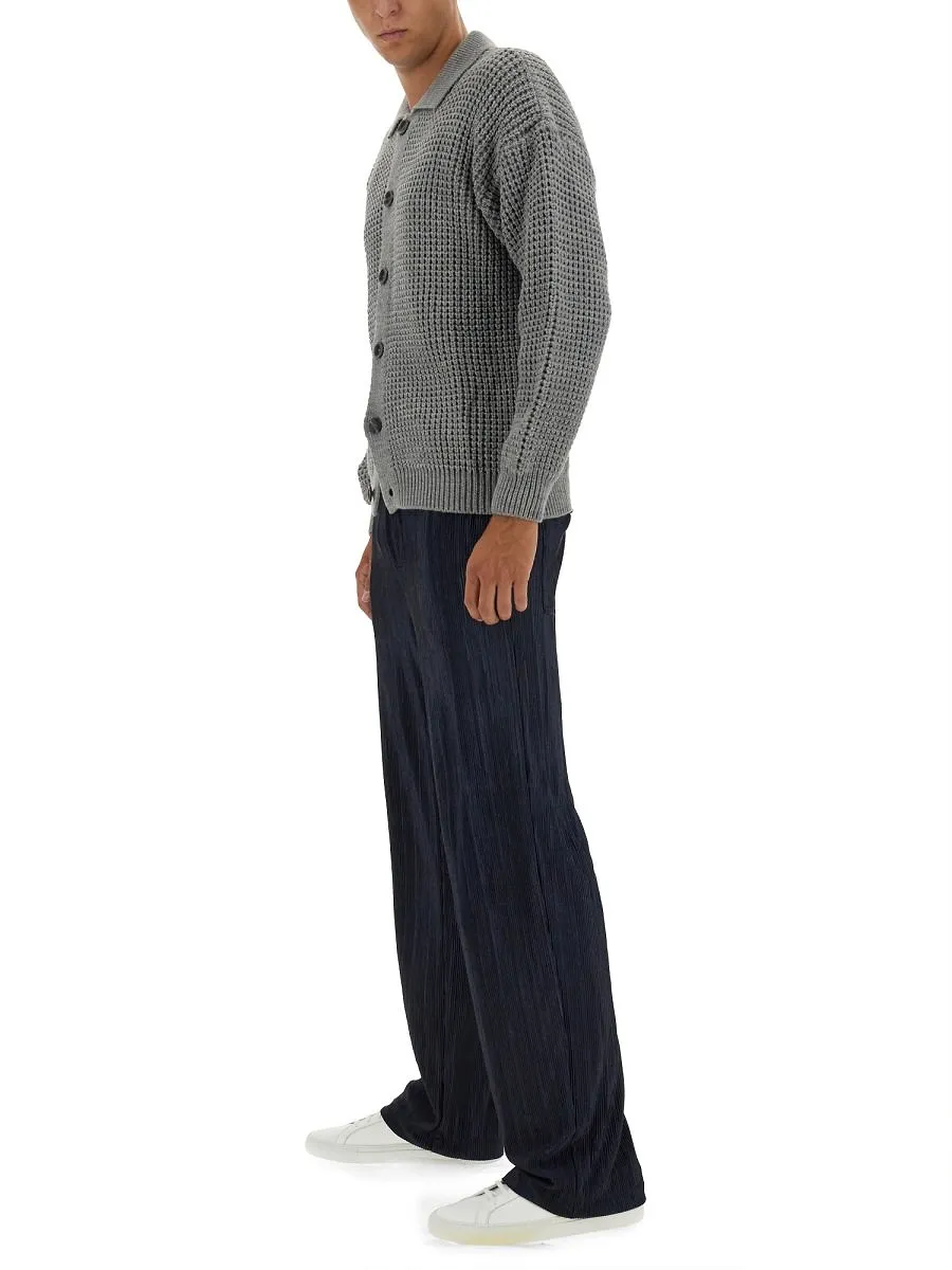 Family First Polo Knit Cardigan Sweater