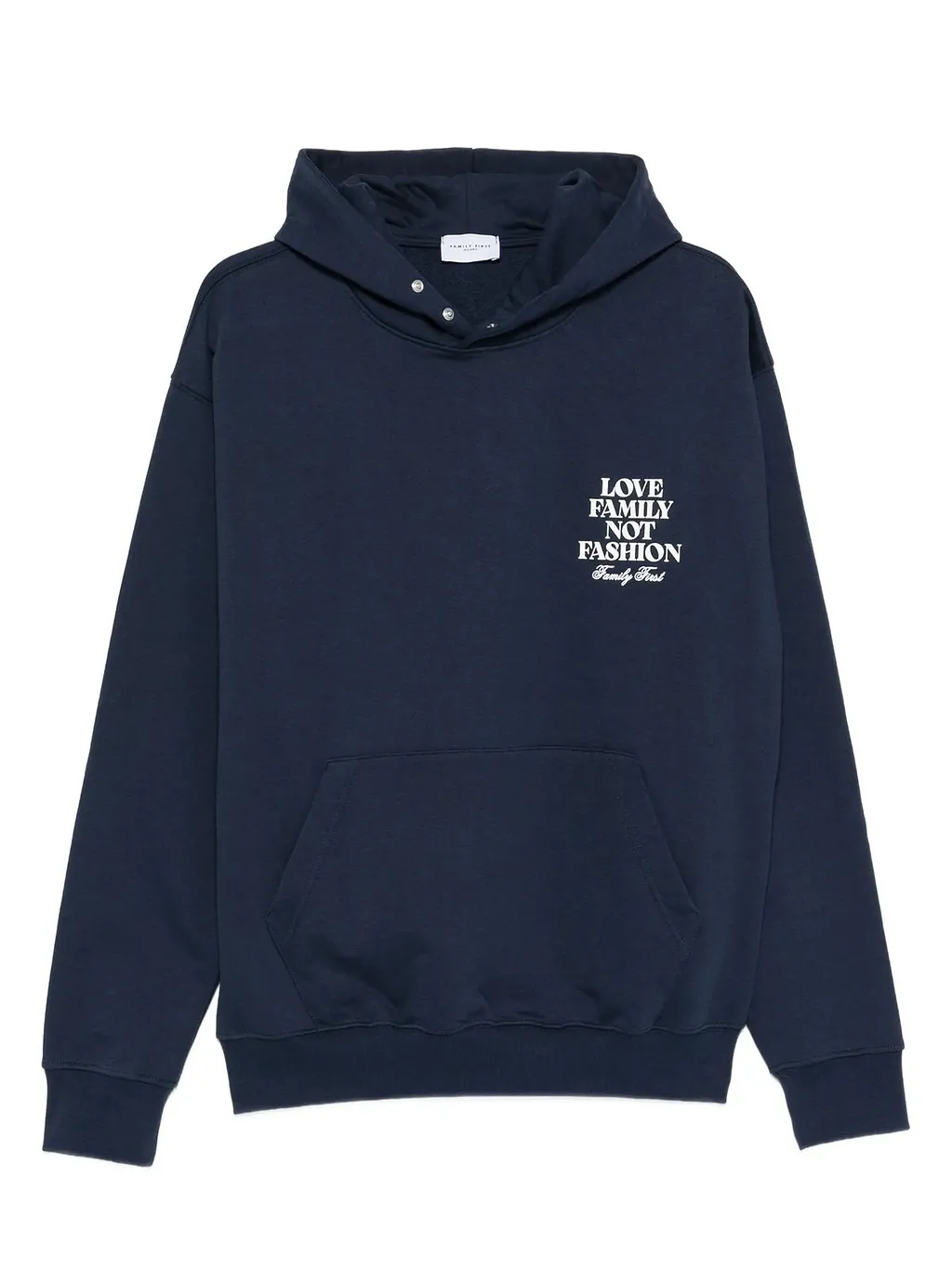 Family First Slogan Print Hoodie