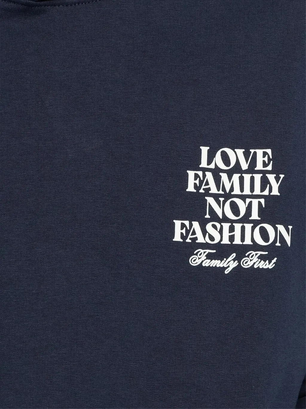 Family First Slogan Print Hoodie