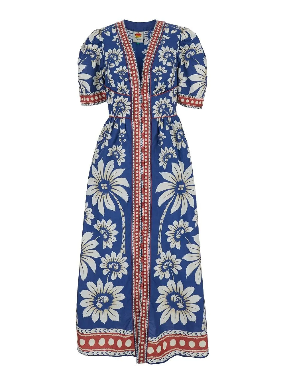 Farm Rio Floral Button-Front Dress