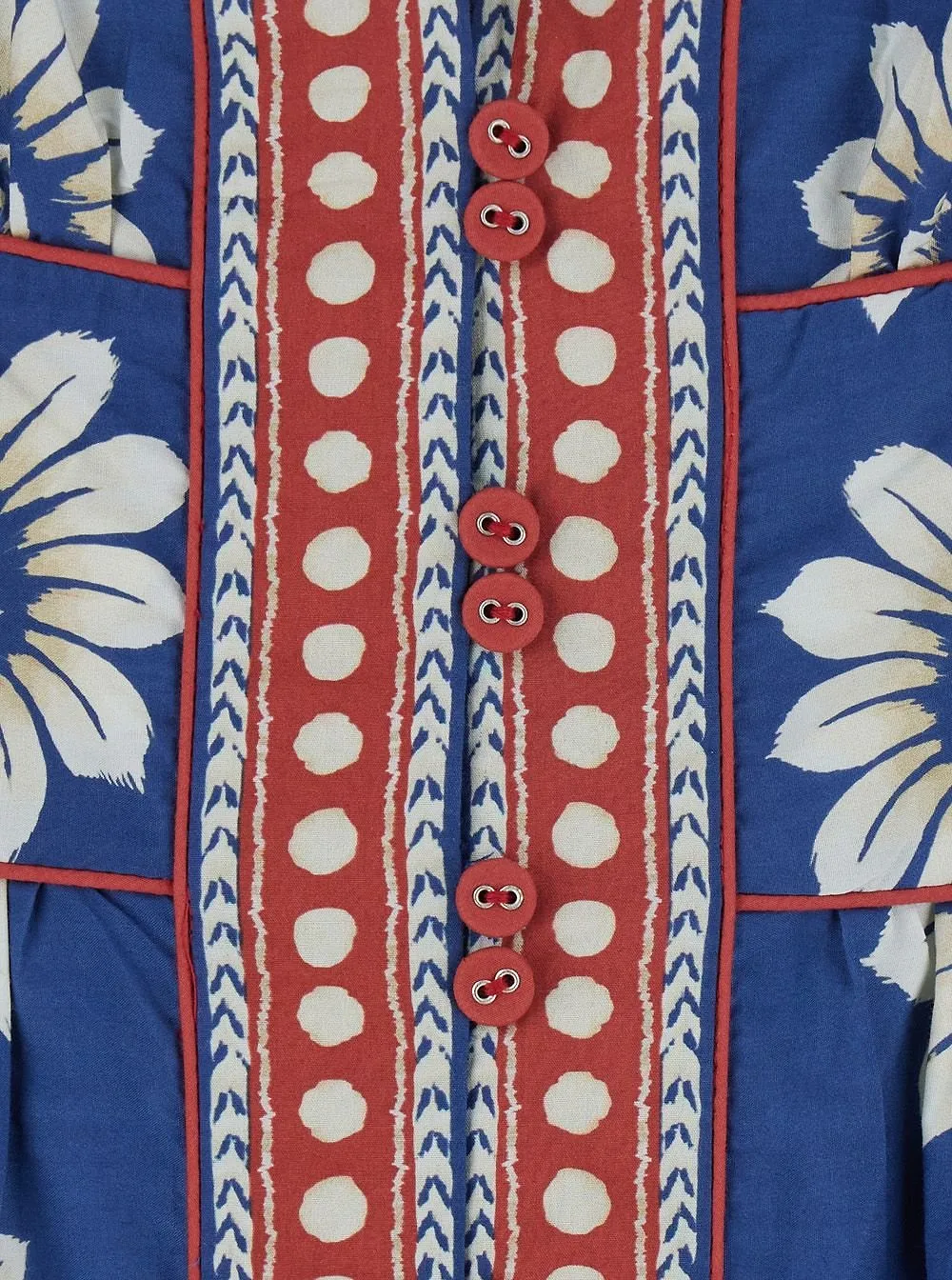 Farm Rio Floral Button-Front Dress