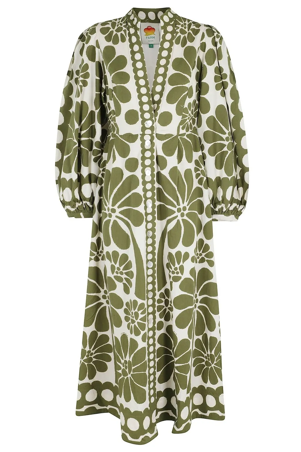 Farm Rio Floral-Printed Maxi Dress