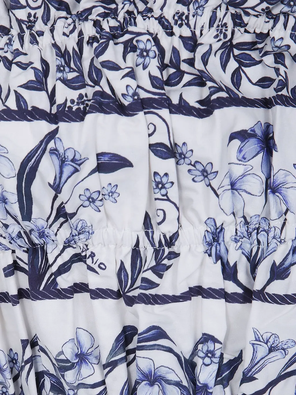 Farm Rio Flowers Arch Smocked Blouse